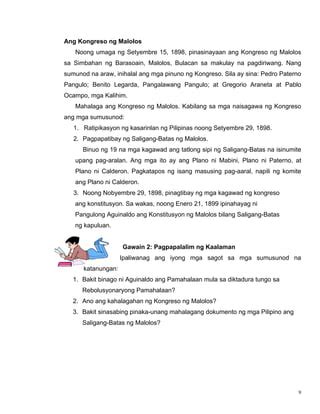 PAGTATATAG (Tagalog).